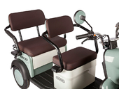 Электротрицикл Gelbert Beta 48V/60V 800Вт (зелено-белый) - Фото 11